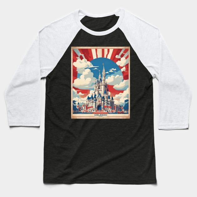 Orlando Florida United States of America Tourism Vintage Poster Baseball T-Shirt by TravelersGems